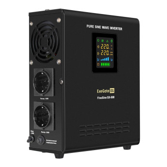 ИБП (инвертор, синус, для котла, настенный) EXEGATE FINESINE SX-500.LCD.AVR.2SH